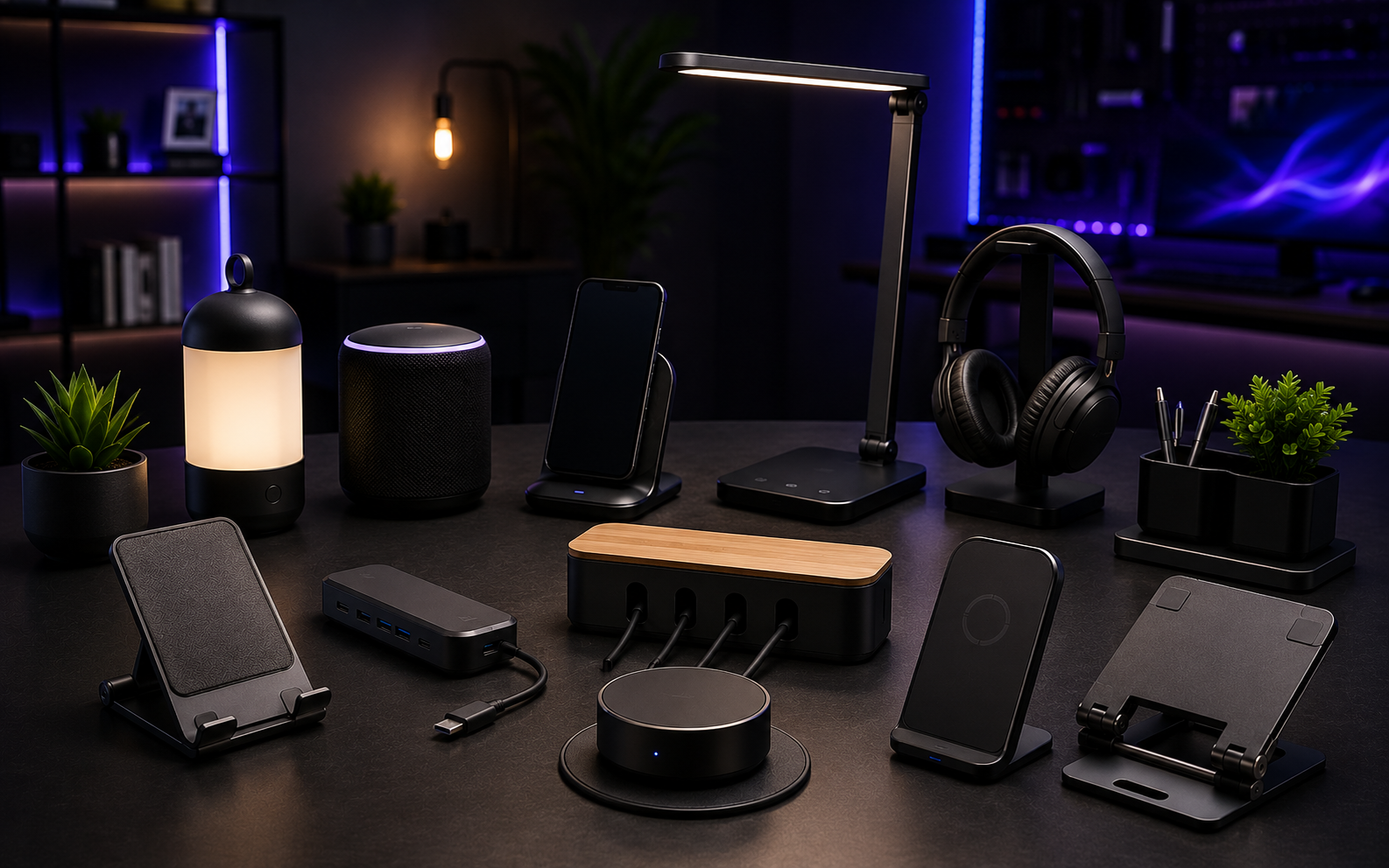 Gadgets tecnológicos para mesa e rotina digital