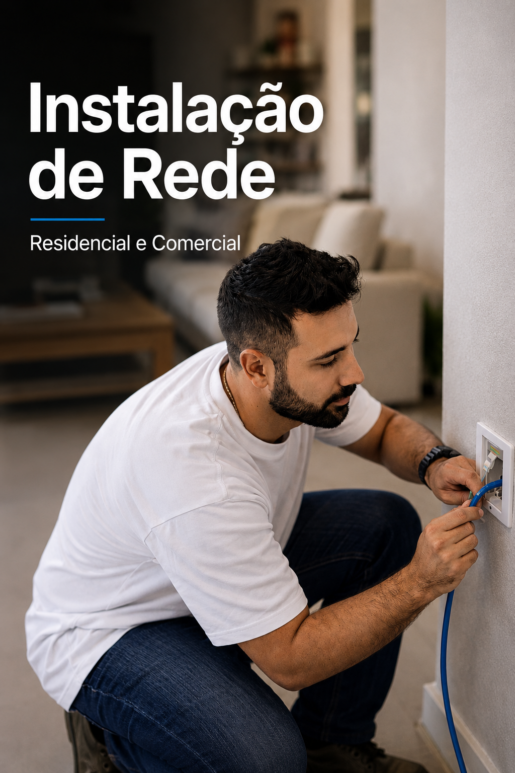 Instalação de rede residencial e comercial